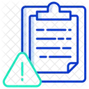 Document De Notes Davertissement Notes Davertissement Notes Icône