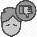 Attitude Glum Half Full Icon