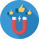 Attract Likes Feedback Magnet Icon