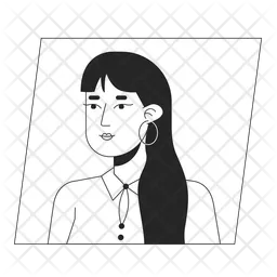 Attractive asian adult woman  Icon