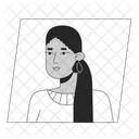 Attractive hispanic lady with long ponytail  アイコン