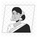 Attractive indian woman in traditional clothes  アイコン