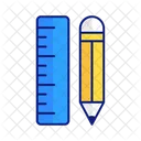 Righello E Matita Ingegneria Attrezzature Di Progettazione Matita Icon