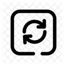 Atualizar Quadrado Icone De Seta Icone De Interface Ícone