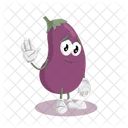Pose d'adieu à l'aubergine  Icône