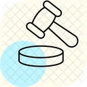 Auction Hammer Minimal Outline Icon