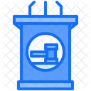 Auction Podium Bidding Podium Tribune Symbol