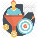 Ventas Embudo Moderno Icono