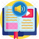 Education Audio Book Virtual Learning Icon