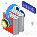 Audio Books Reading Elearning Icon