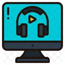 Audio Course Listening Headphones Icon