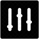 Audio Equalizer Musikeinstellungen Toneinstellungen Symbol