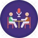 Audio Meeting Business Meeting Discuss Topic Icon