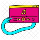 Vibrant Music Player Illustration Audio Player Media Player Icon
