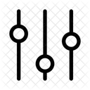 Audio Setting Video Setting Vertical Sliders Icon