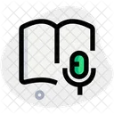 Microfono De Libro Abierto Icono