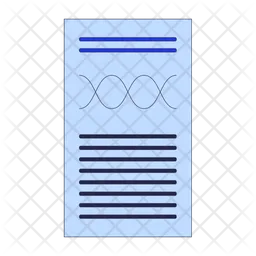 Audit report document waveform graph  Icon