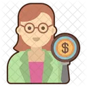 Auditor Female Checker Inspector Symbol