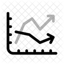 Aufwarts Abwarts Graph Diagramm Symbol