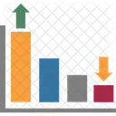 Aufwarts Und Abwartsdiagramm Diagramm Mit Pfeil Diagramm Mit Aufwartspfeil Symbol