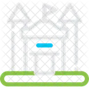 Aufblasbar Burg Spiel Symbol