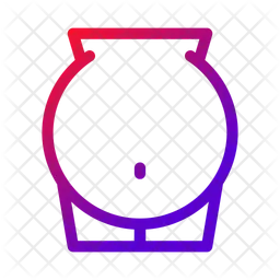 Aufgeblähter Bauch  Symbol