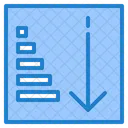 Aufsteigende Sortierung Bericht Diagramm Symbol