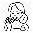 Lippenstift auftragen  Symbol
