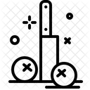 Augen und Messer  Symbol