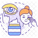 Augencreme auftragen  Symbol