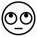 Umriss Augen Verdrehen Denken Symbol