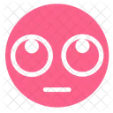 Rosa Augen Verdrehen Denken Symbol