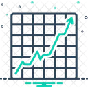 Graphique d'augmentation des stocks  Icône