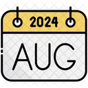 August Calendar 2024 아이콘