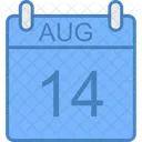 August Day Calendar Icon