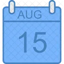 August Day Calendar Icon