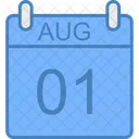 August Day Calendar Icon