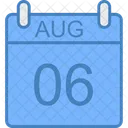 August Day Calendar Icon