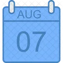 August Day Calendar Icon