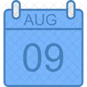 August Day Calendar Icon