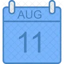 August Day Calendar Icon