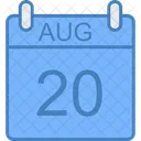 August Day Calendar Icon