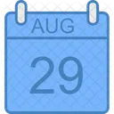 August Day Calendar Icon