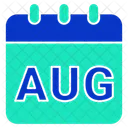 August Month Summer Icon