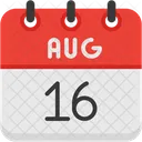 August Calendar Days Time And Date Icon