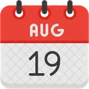 August Calendar Days Time And Date Icon