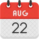 August Calendar Days Time And Date Icon