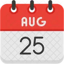 August Calendar Days Time And Date Icon