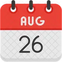 August Calendar Days Time And Date Icon