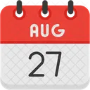 August Calendar Days Time And Date Icon